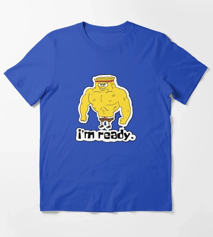 Im ready Buff Spongebob T-Shirt Blue