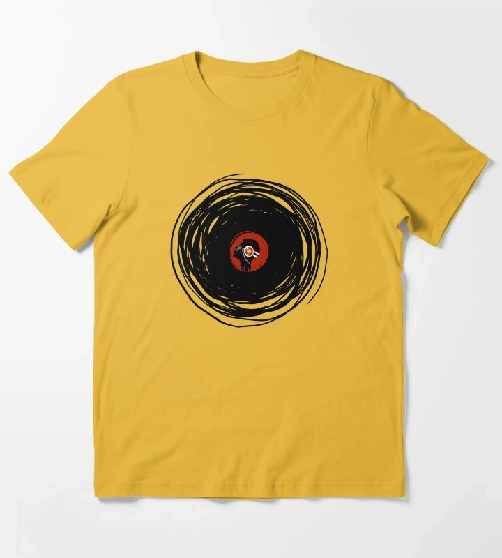 Im spinning within with a vinyl record T-Shirt Yellow