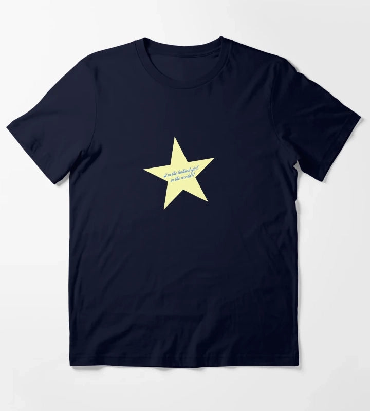 Im the luckiest girl in the world T-Shirt Navy