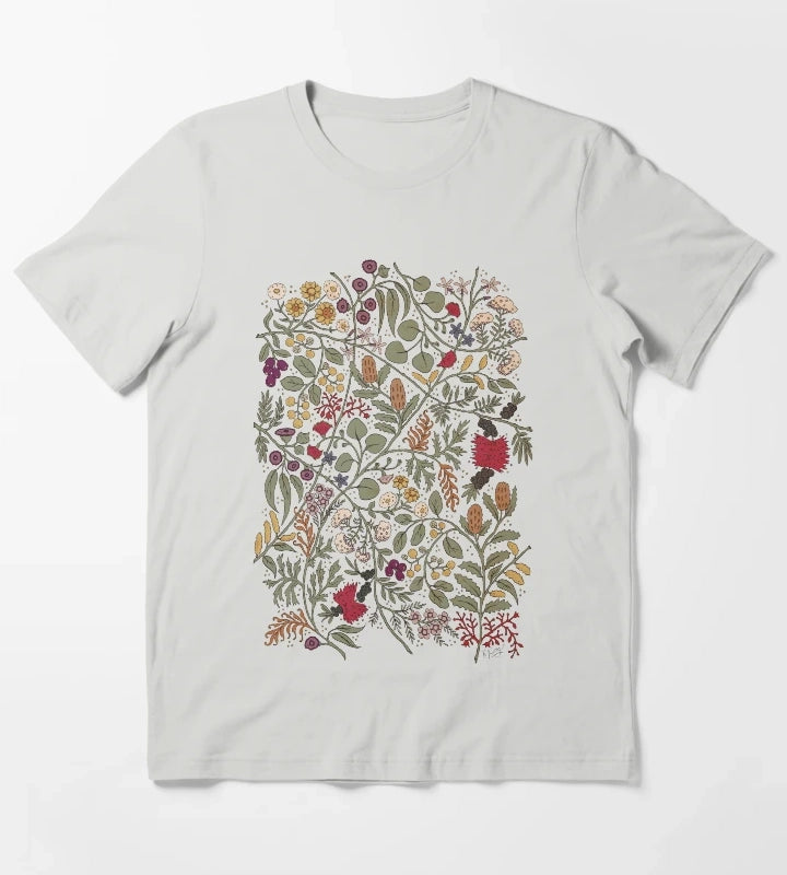 Impossible Flowers T-Shirt Light Grey