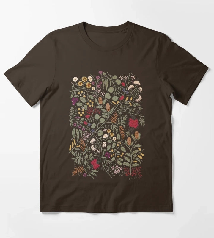 Impossible Flowers T-Shirt Brown