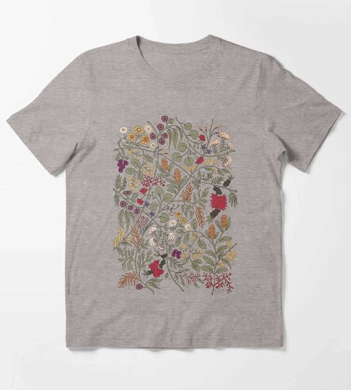 Impossible Flowers T-Shirt Heather Grey