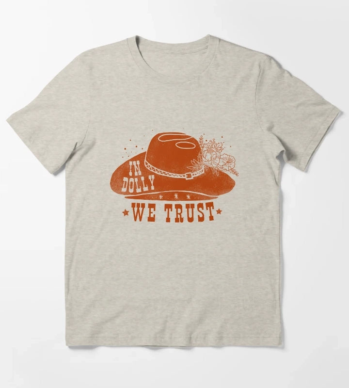 In Dolly We Trust Cowgirl T-Shirt Cream
