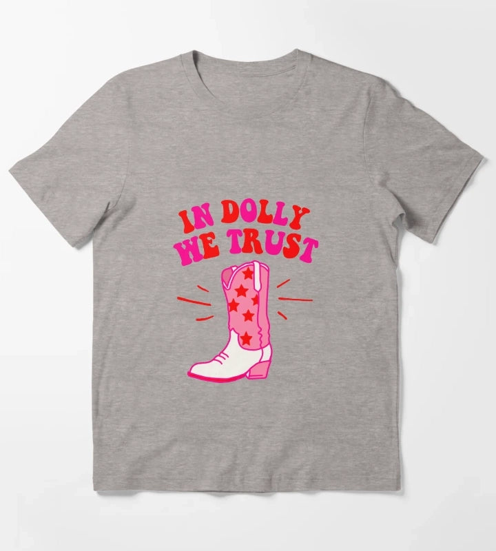 In Dolly We Trust T-Shirt Heather Grey