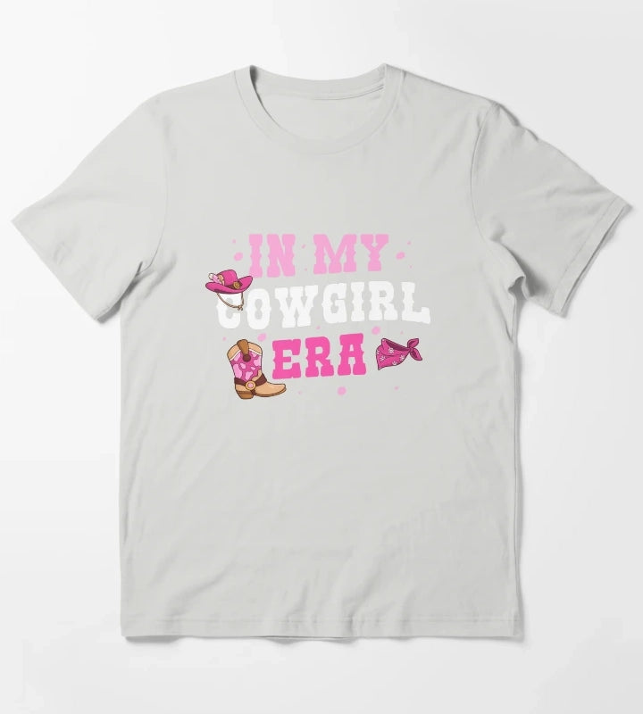 In My Cowgirl Era Groovy Cute Rodeo Western Country Southern T-Shirt Light Grey