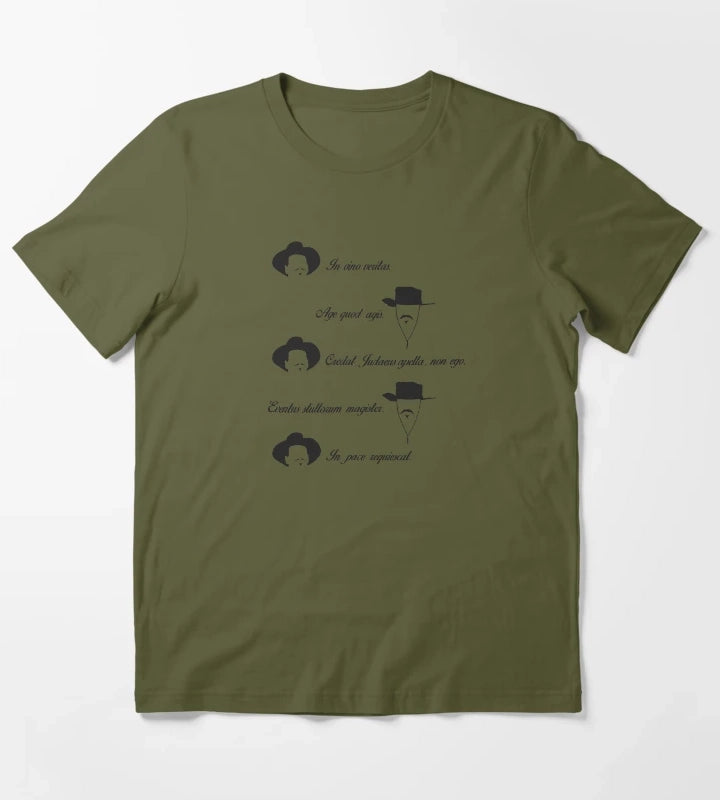 In Vino Veritas T-Shirt Olive Green