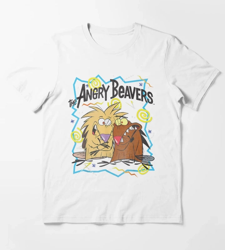 Insane Humorous Crazy Beavers T-Shirt White