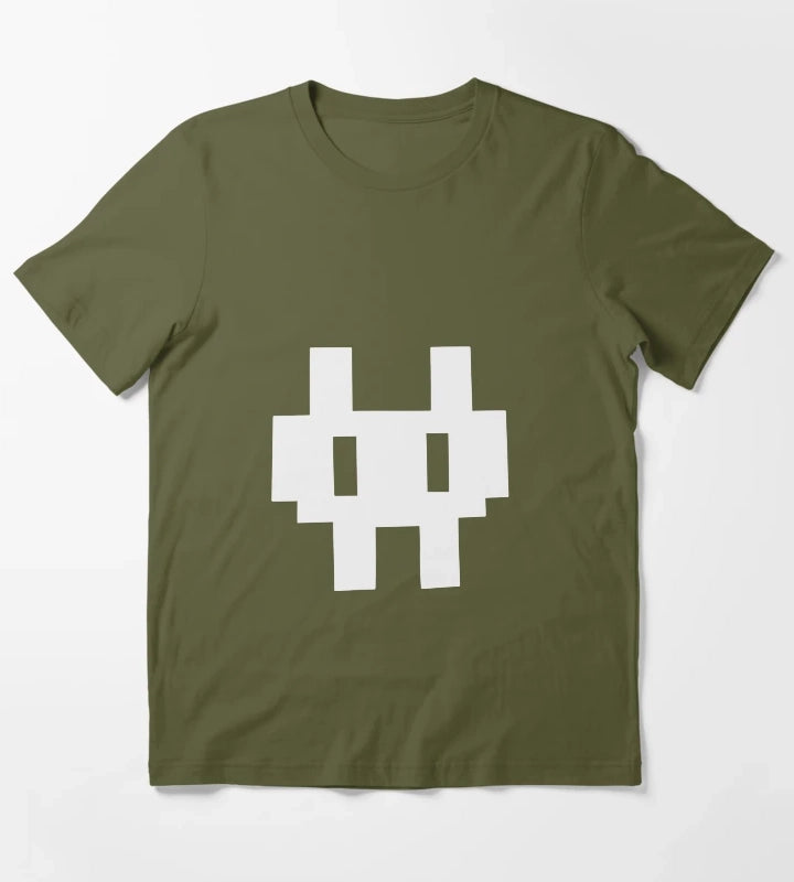 Invader Zim Gaz Pixel Rabbit T-Shirt Olive Green