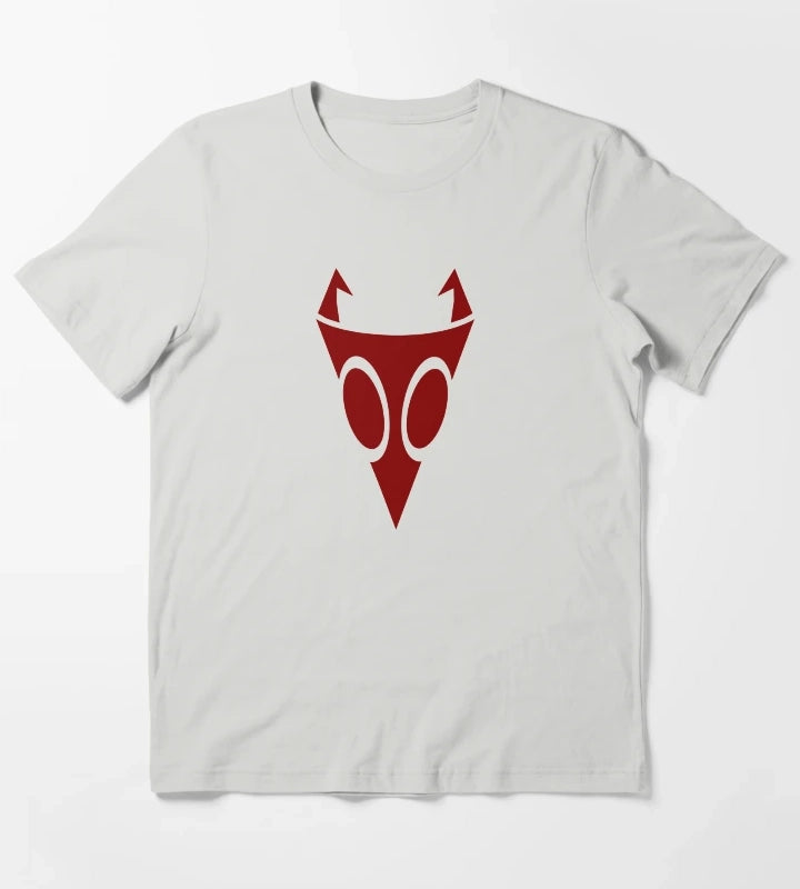 Irken Military Symbol Red T-Shirt Light Grey