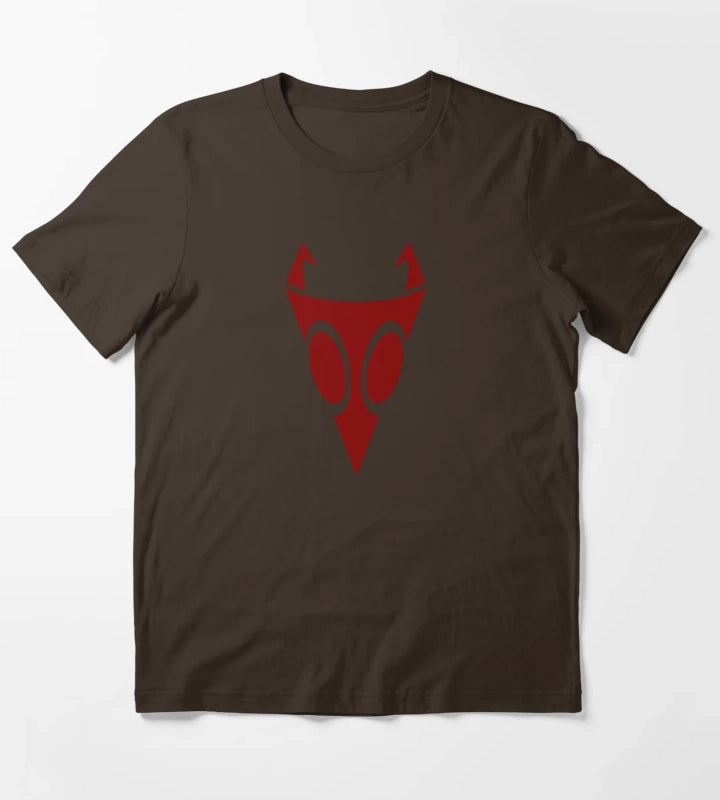 Irken Military Symbol Red T-Shirt Brown