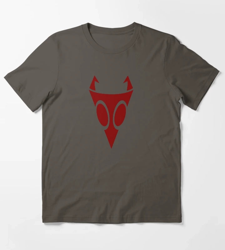 Irken Military Symbol Red T-Shirt Dark Grey