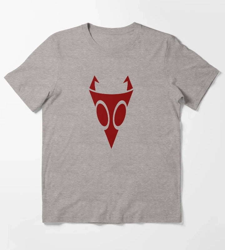 Irken Military Symbol Red T-Shirt Heather Grey