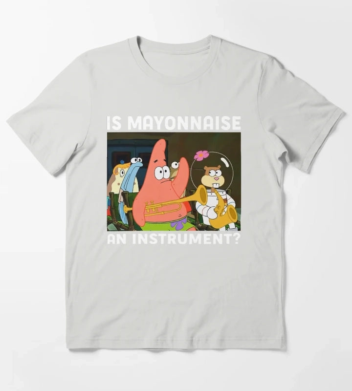 Is Mayonnaise An Instrument Funny Shirt Patrick T-Shirt Light Grey