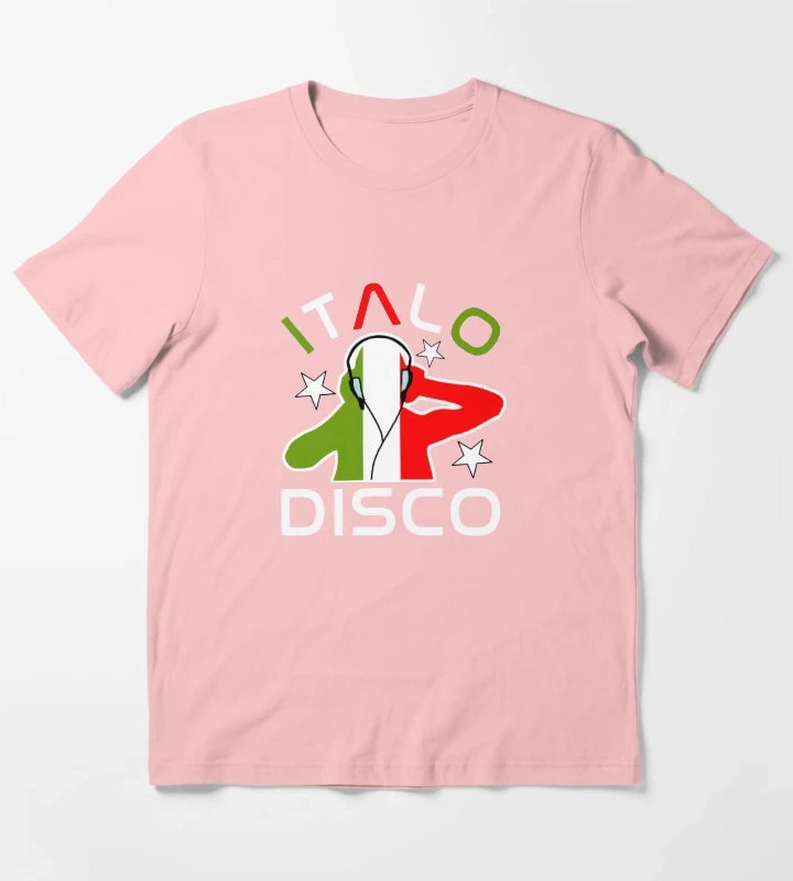 Italo Disco DJ Black T-Shirt Dark Grey