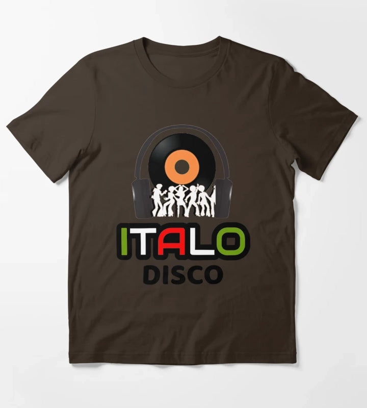 Italo Disco Dancing T-Shirt Brown