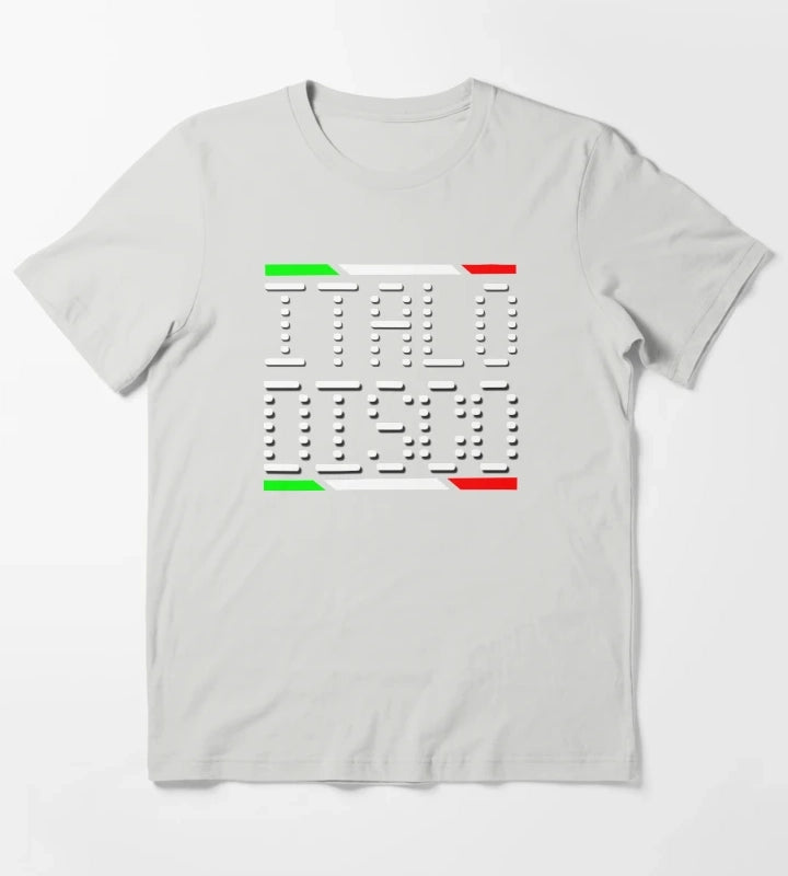 Italo Disco Magic of the Dancefloor Black T-Shirt Light Grey