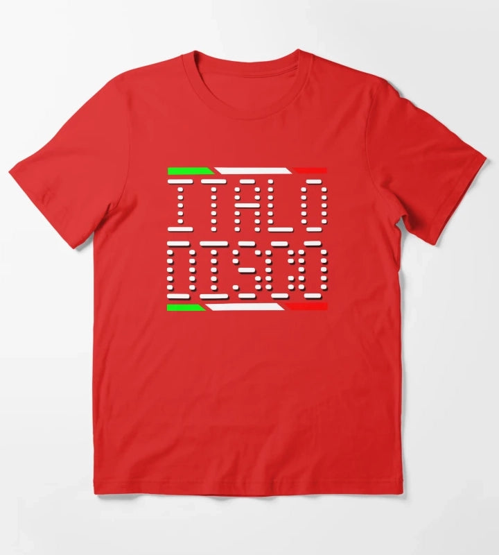 Italo Disco Magic of the Dancefloor Black T-Shirt Red