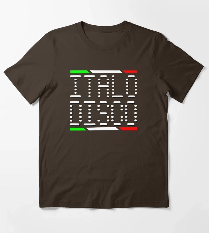 Italo Disco Magic of the Dancefloor Black T-Shirt Brown
