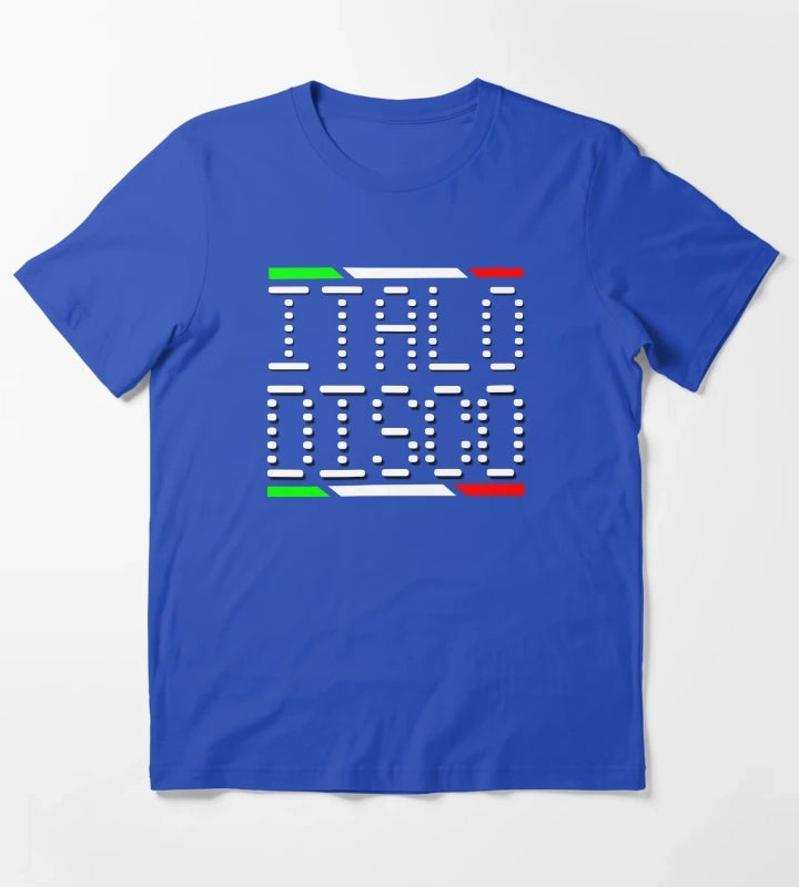 Italo Disco Magic of the Dancefloor Black T-Shirt Blue