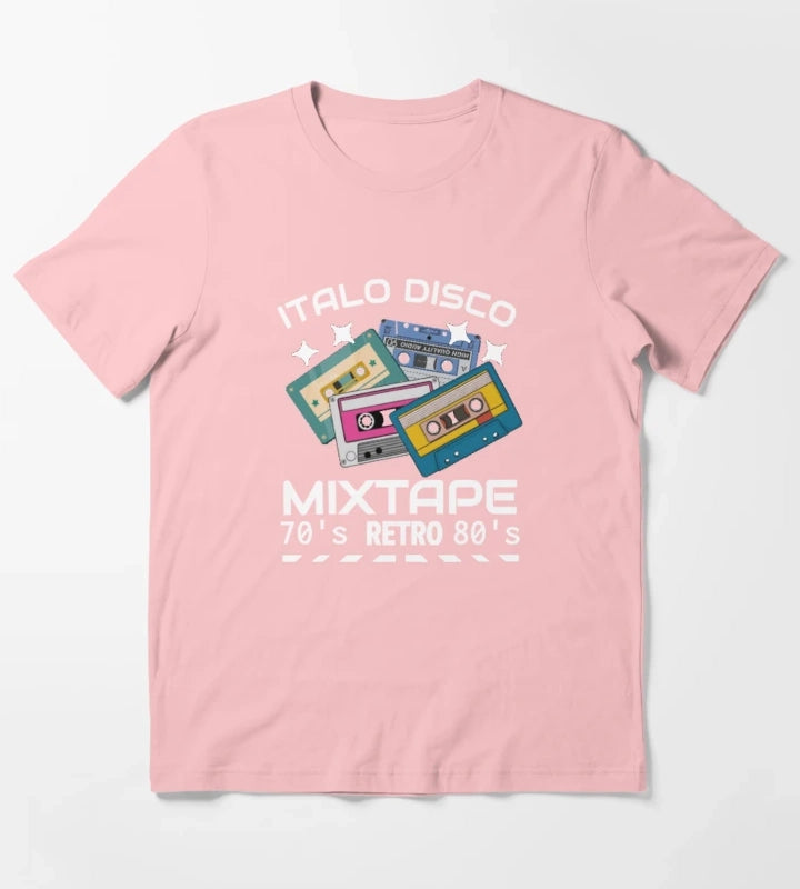 Italo Disco Mixtape Retro black T-Shirt Dark Grey