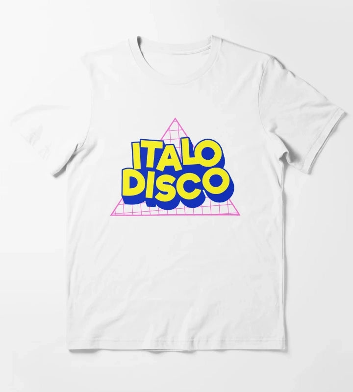 Italo Disco Original Art Synth Pop Shirt T-Shirt White