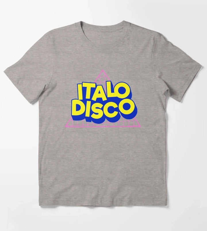 Italo Disco Original Art Synth Pop Shirt T-Shirt Heather Grey