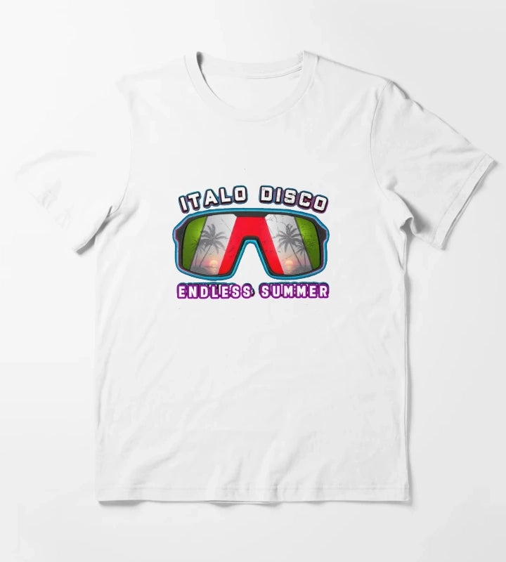 Italo Disco Synths Endless Summer Vibe T-Shirt White