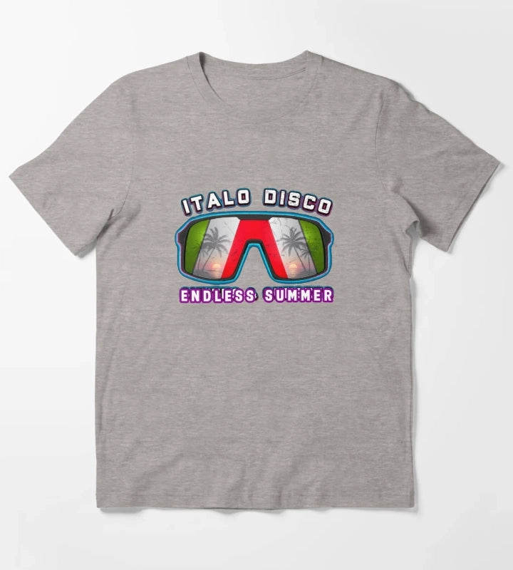 Italo Disco Synths Endless Summer Vibe T-Shirt Heather Grey