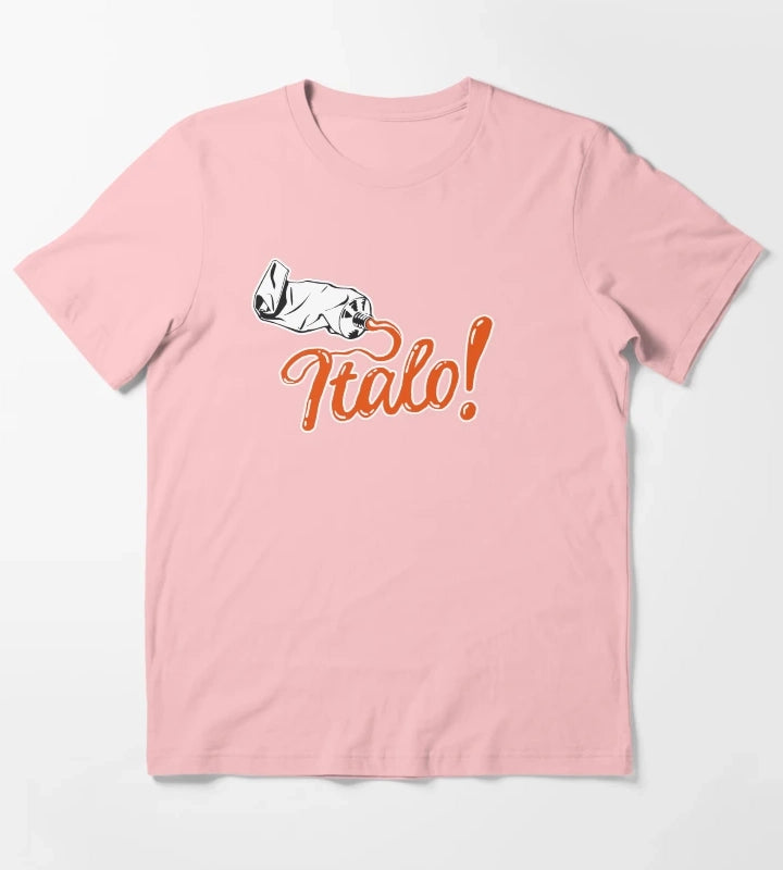 Italo orange text T-Shirt Dark Grey
