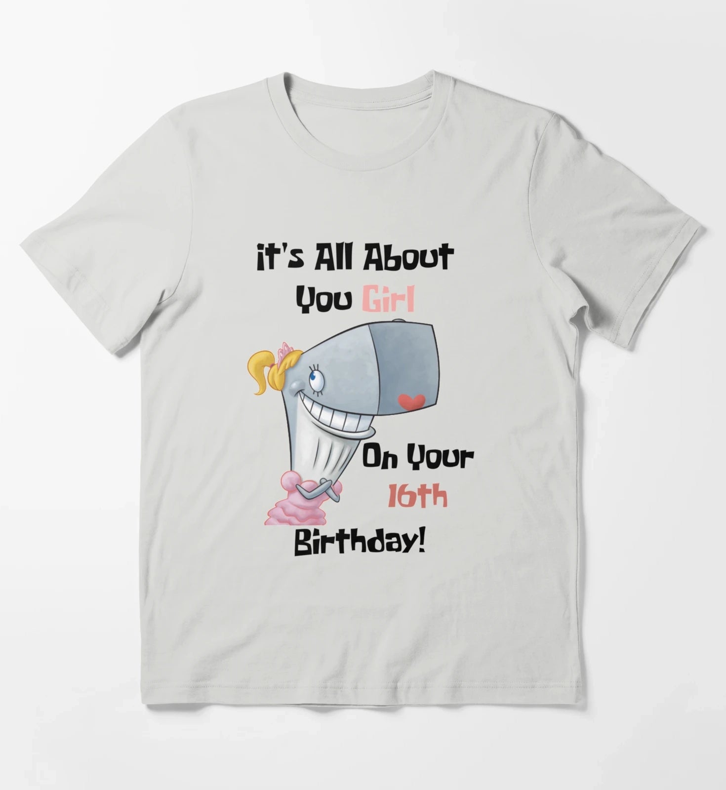 Its All About You Girl T-Shirt Light Grey