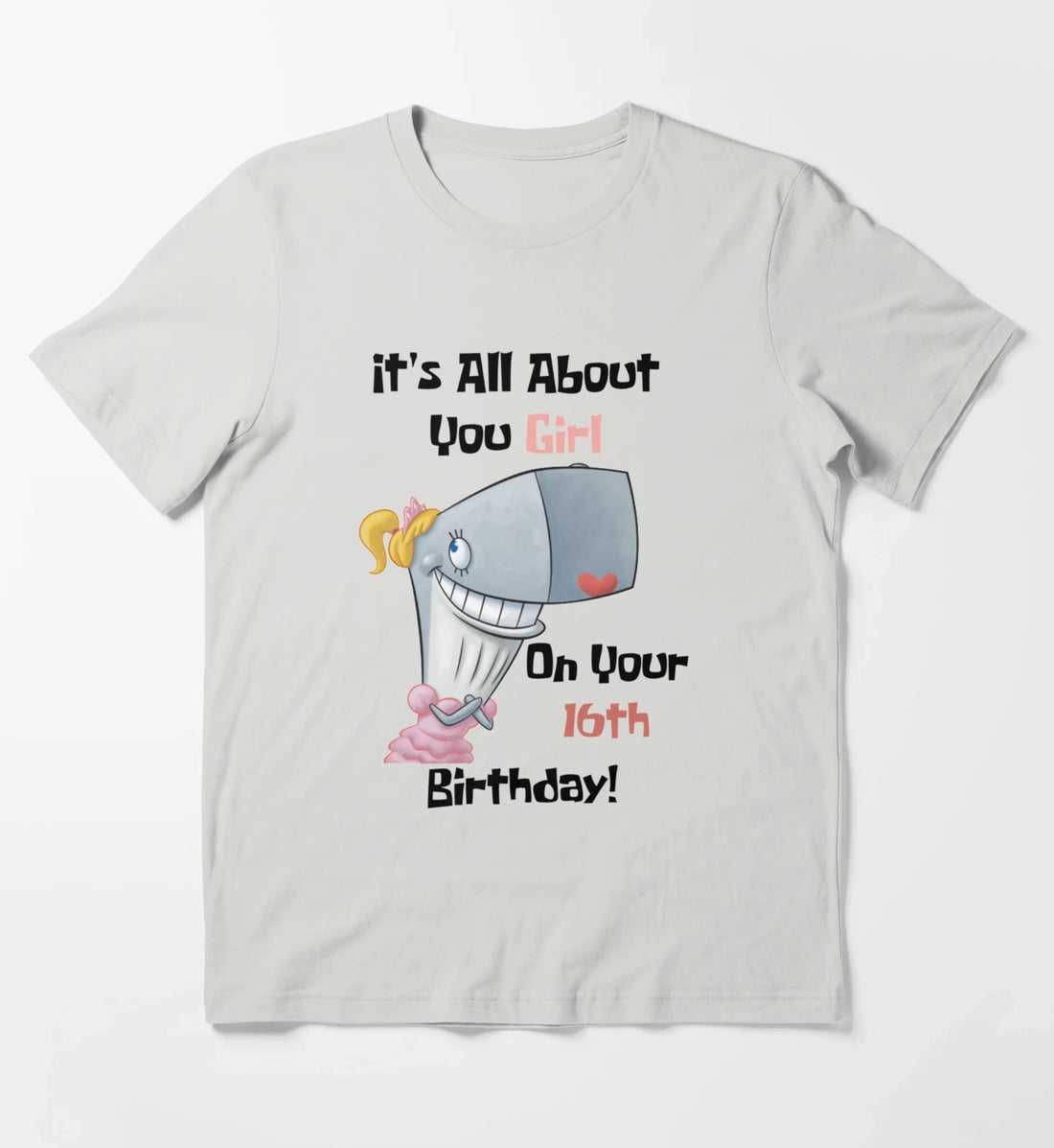 Its All About You Girl T-Shirt Light Grey