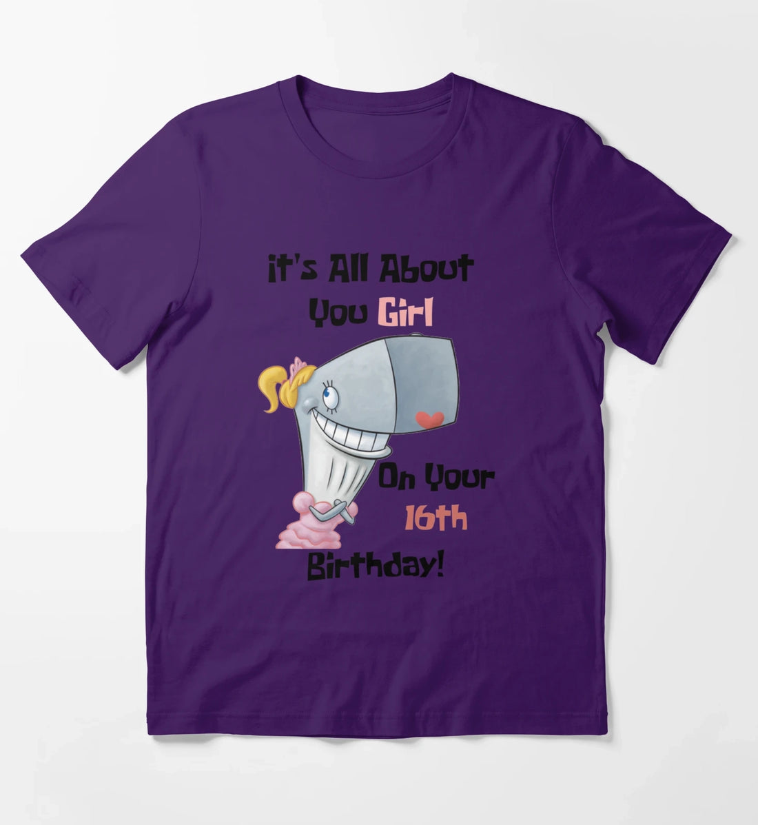 Its All About You Girl T-Shirt Purple