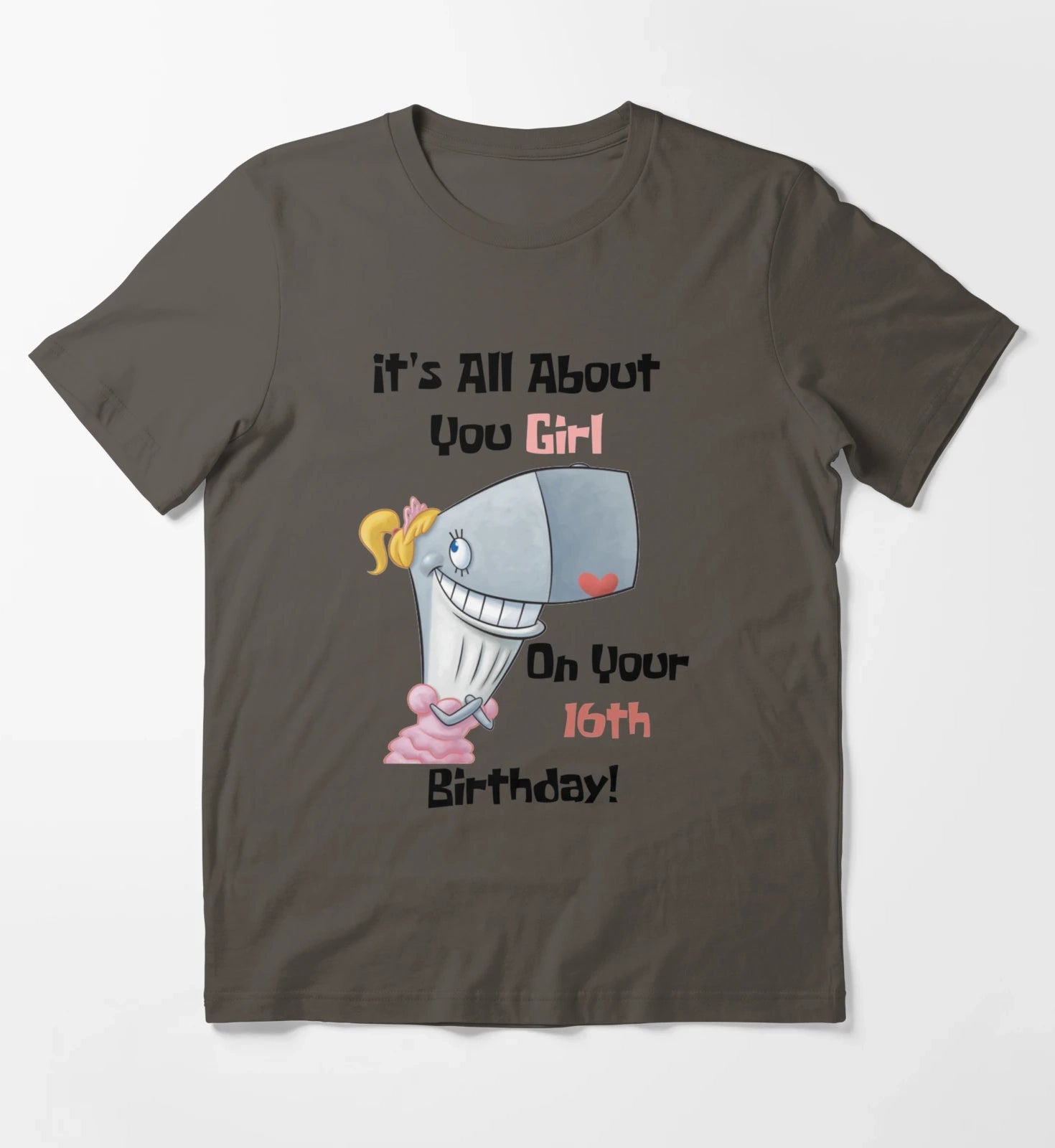 Its All About You Girl T-Shirt Dark Grey