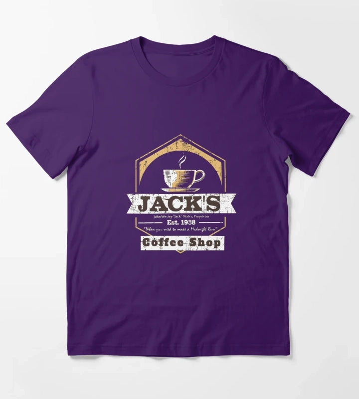 Jacks Coffee Shop from Midnight Run T-Shirt Purple