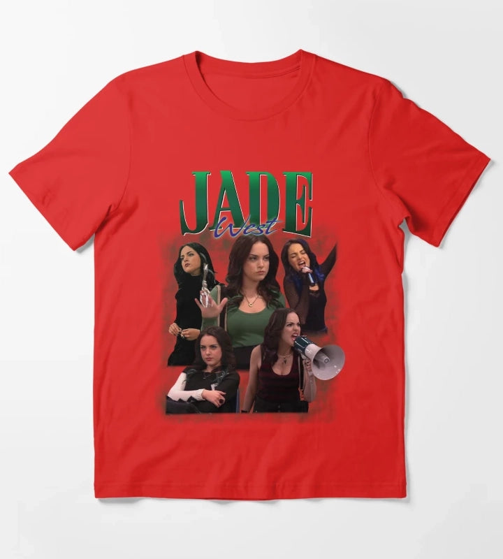 Jade West Retro Homage Design T-Shirt Red