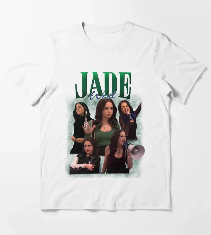 Jade West Retro Homage Design T-Shirt White