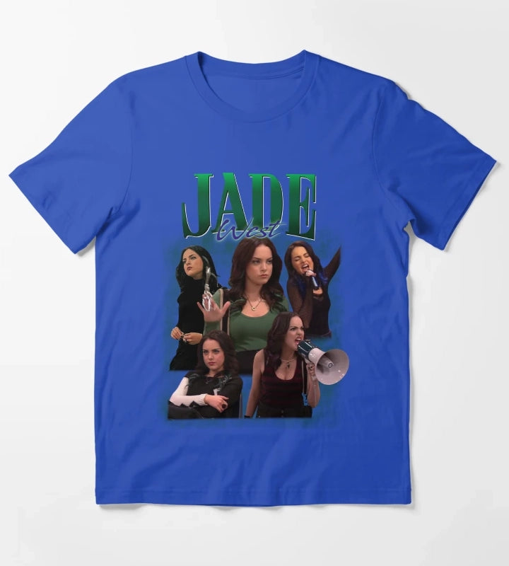 Jade West Retro Homage Design T-Shirt Blue
