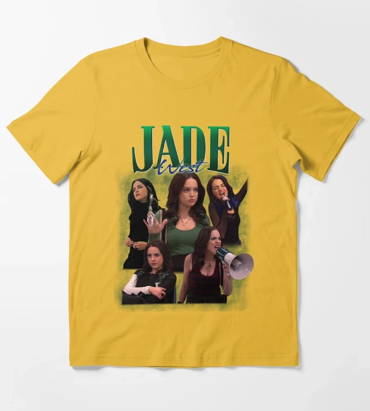 Jade West Retro Homage Design T-Shirt Yellow