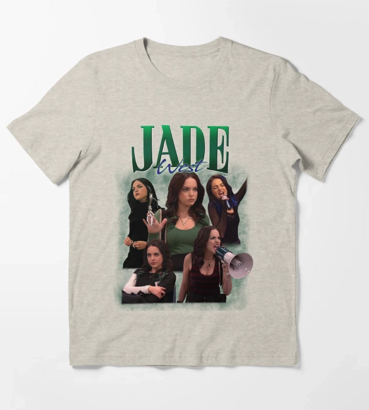 Jade West Retro Homage Design T-Shirt Cream