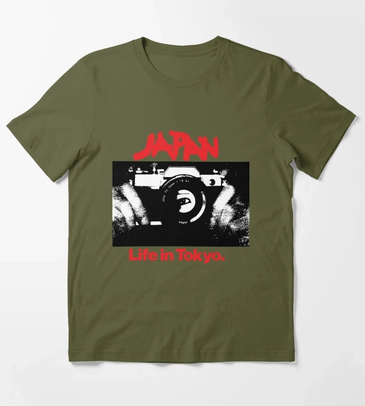 Japan Life In Tokyo T-Shirt Olive Green