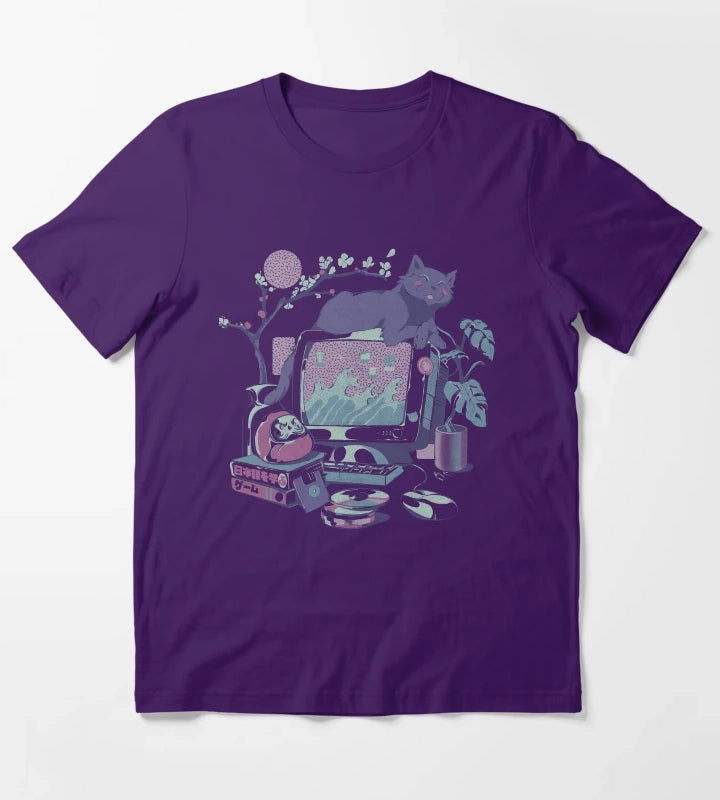 Japanese Desktop T-Shirt Purple