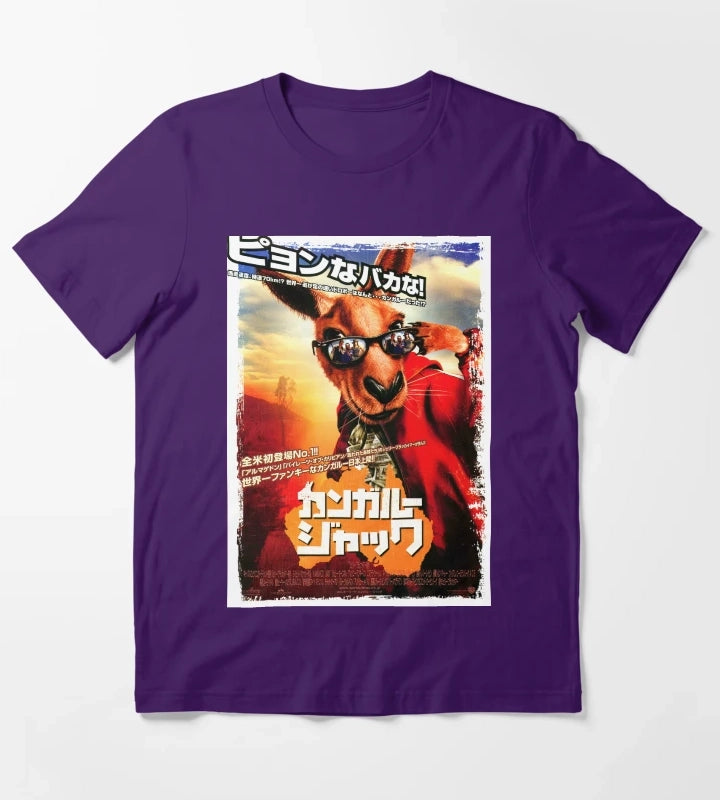 Japanese Kangaroo Jack T-Shirt Purple