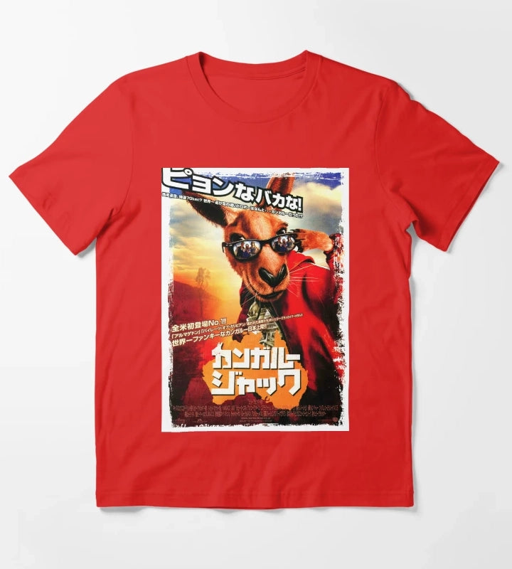 Japanese Kangaroo Jack T-Shirt Red