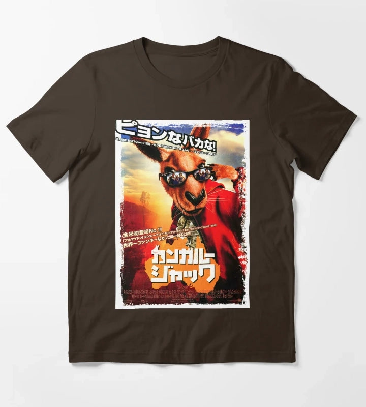 Japanese Kangaroo Jack T-Shirt Brown