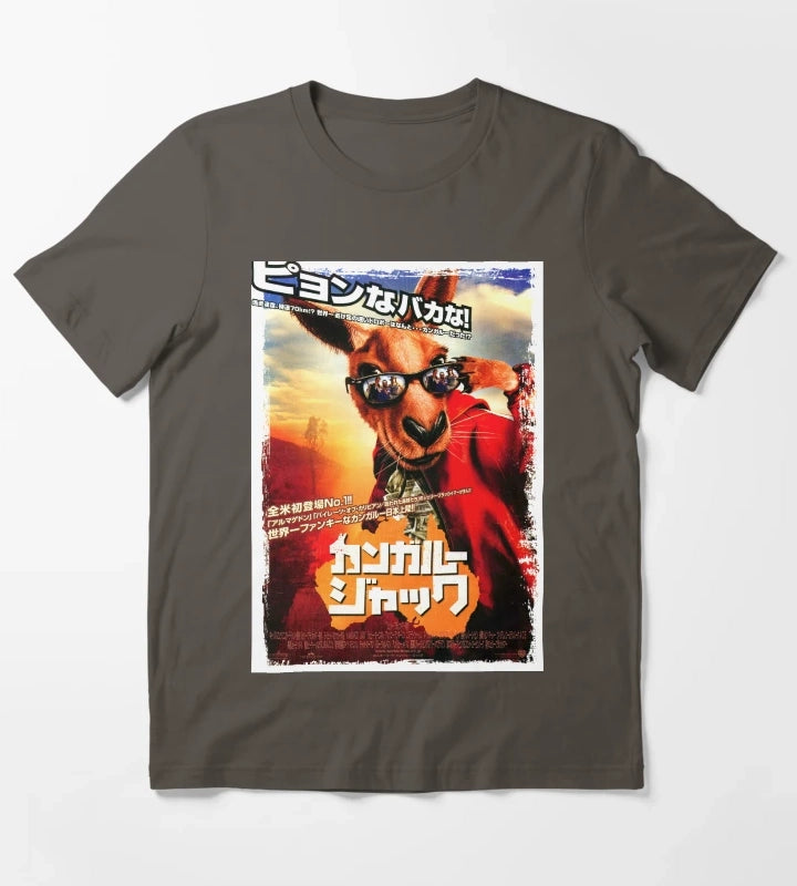 Japanese Kangaroo Jack T-Shirt Dark Grey