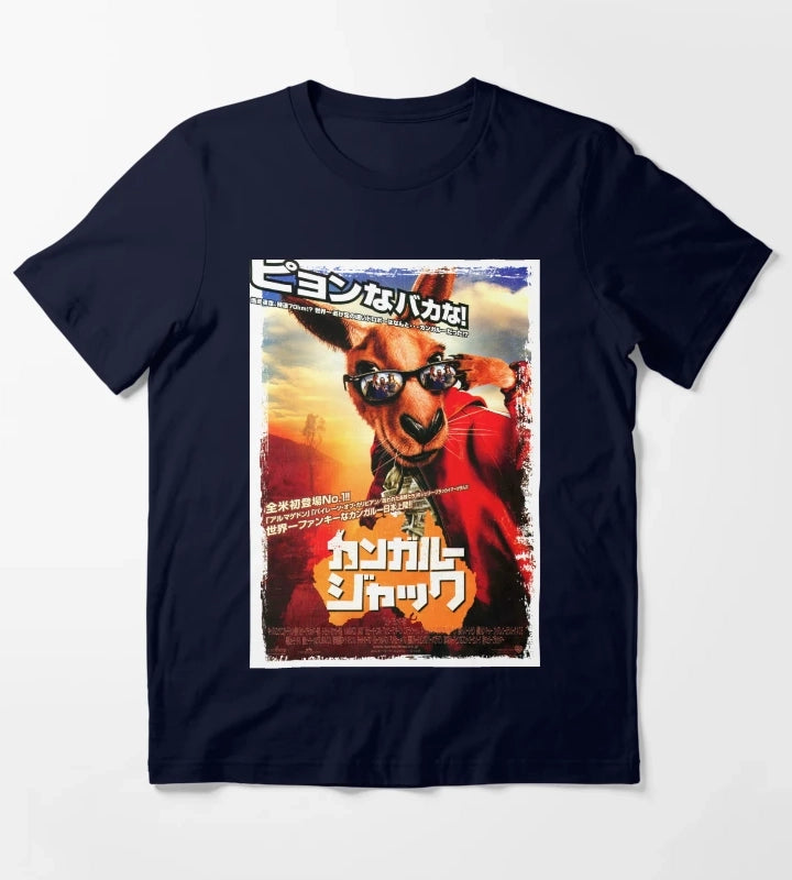 Japanese Kangaroo Jack T-Shirt Navy