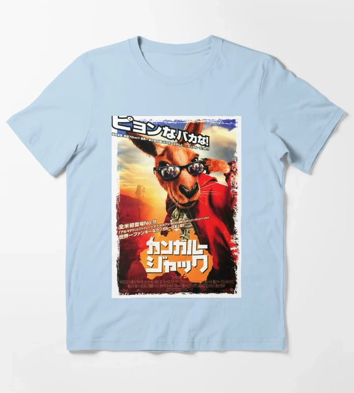 Japanese Kangaroo Jack T-Shirt Sky Blue