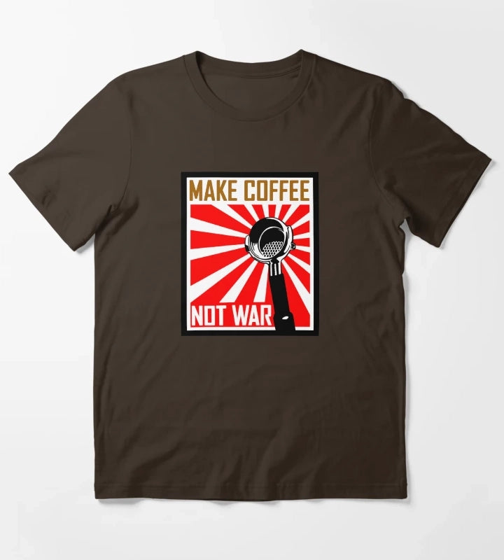 Japanese Propaganda Coffee Poster T-Shirt Brown