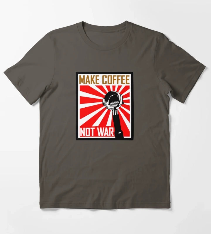 Japanese Propaganda Coffee Poster T-Shirt Dark Grey