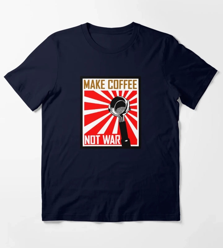 Japanese Propaganda Coffee Poster T-Shirt Navy